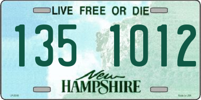 NH license plate 1351012