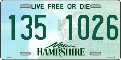NH license plate 1351026