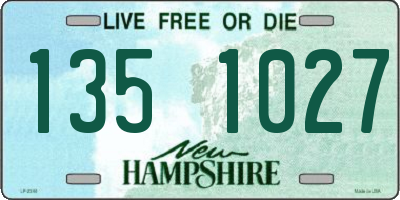 NH license plate 1351027