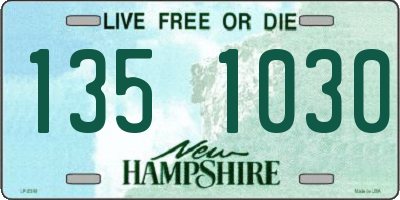 NH license plate 1351030