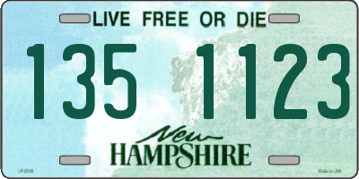NH license plate 1351123