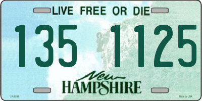 NH license plate 1351125