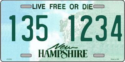 NH license plate 1351234