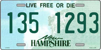 NH license plate 1351293