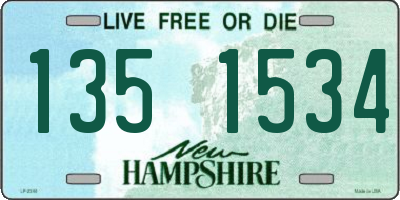 NH license plate 1351534