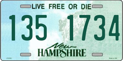 NH license plate 1351734