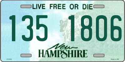 NH license plate 1351806