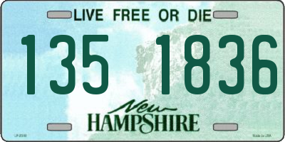 NH license plate 1351836