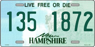 NH license plate 1351872