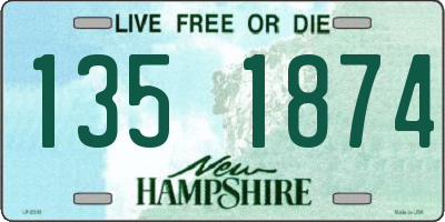NH license plate 1351874