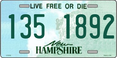 NH license plate 1351892