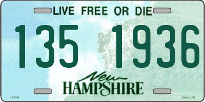 NH license plate 1351936