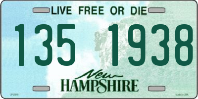 NH license plate 1351938