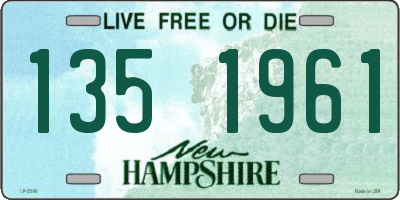 NH license plate 1351961