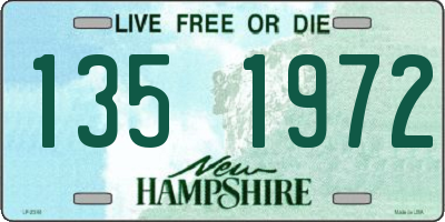 NH license plate 1351972