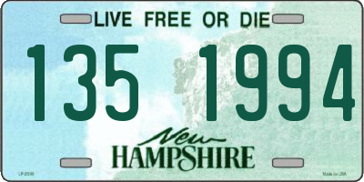 NH license plate 1351994