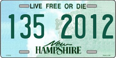 NH license plate 1352012