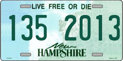 NH license plate 1352013