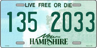 NH license plate 1352033