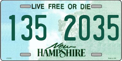 NH license plate 1352035