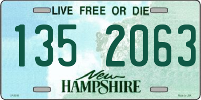 NH license plate 1352063
