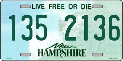 NH license plate 1352136