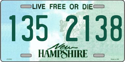 NH license plate 1352138