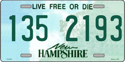 NH license plate 1352193