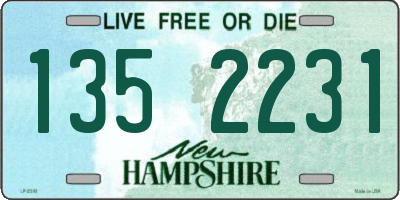 NH license plate 1352231