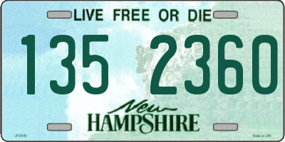 NH license plate 1352360