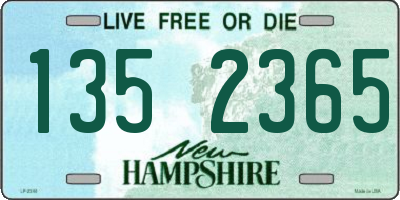 NH license plate 1352365