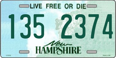 NH license plate 1352374