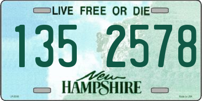 NH license plate 1352578