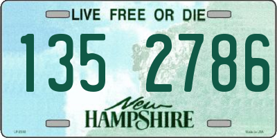 NH license plate 1352786