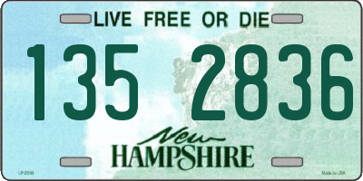 NH license plate 1352836