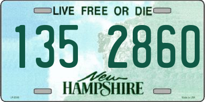 NH license plate 1352860