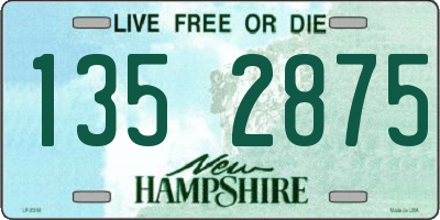NH license plate 1352875