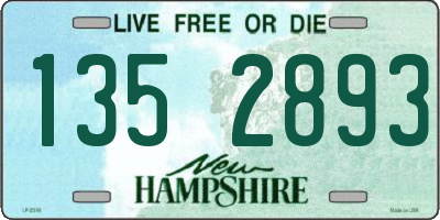 NH license plate 1352893