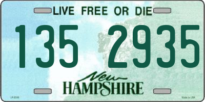 NH license plate 1352935