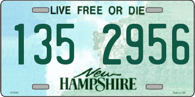 NH license plate 1352956