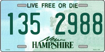 NH license plate 1352988