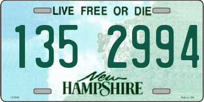 NH license plate 1352994