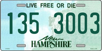 NH license plate 1353003