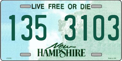 NH license plate 1353103