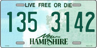 NH license plate 1353142
