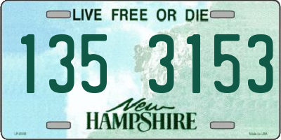 NH license plate 1353153