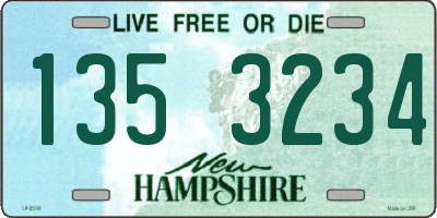 NH license plate 1353234