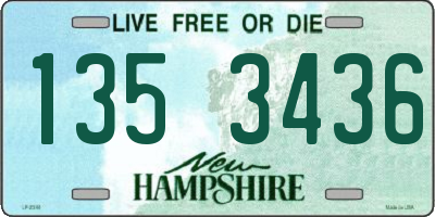 NH license plate 1353436