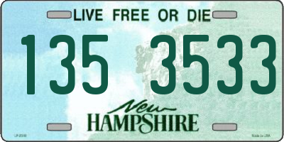 NH license plate 1353533