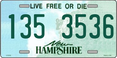 NH license plate 1353536